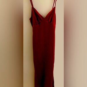 Forever 21 XS Red Sparkly Maxi Bodycon Dress